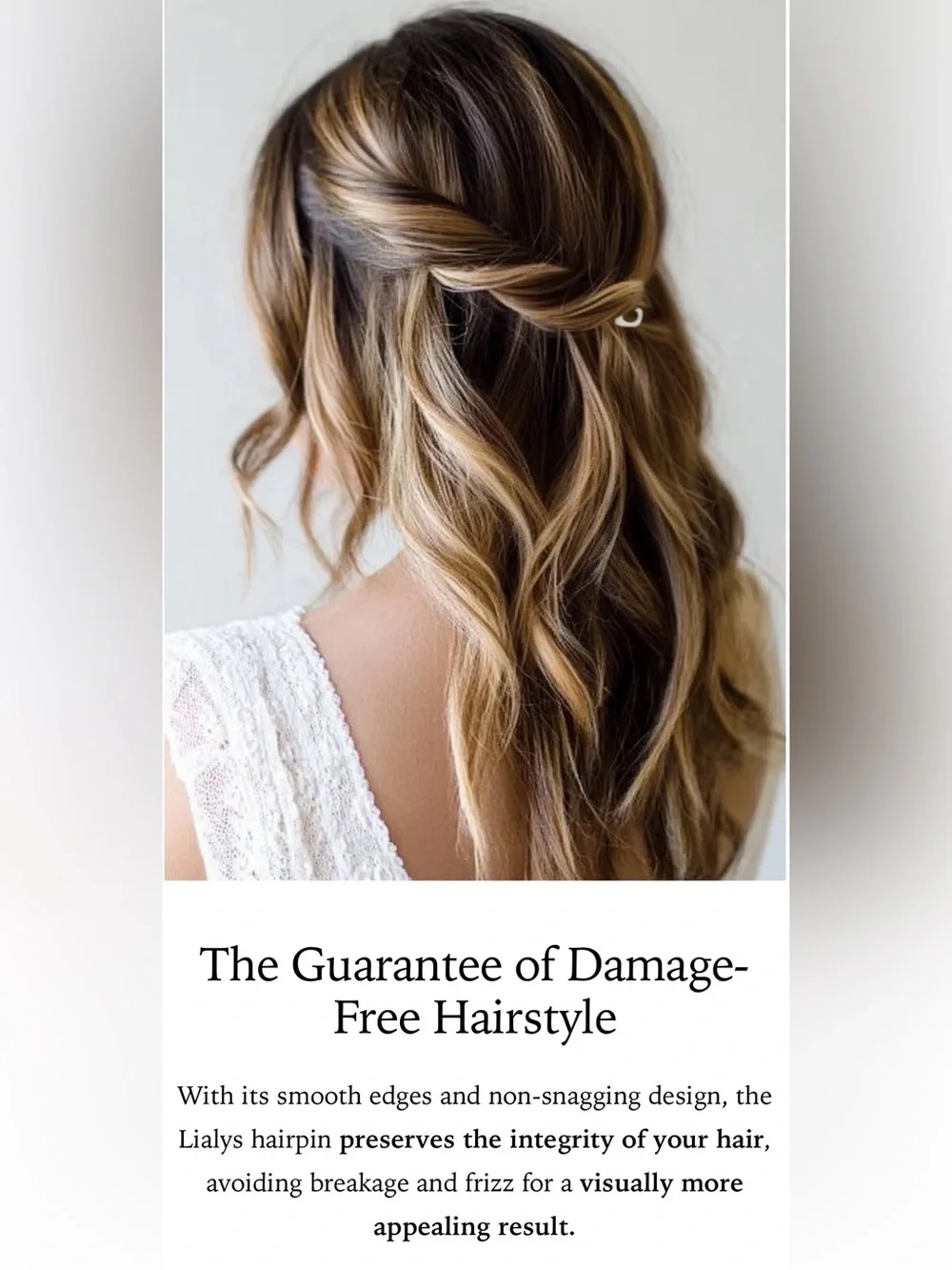 Prestige HairPins by Lialys, French-style, wavy U-shaped hair forks